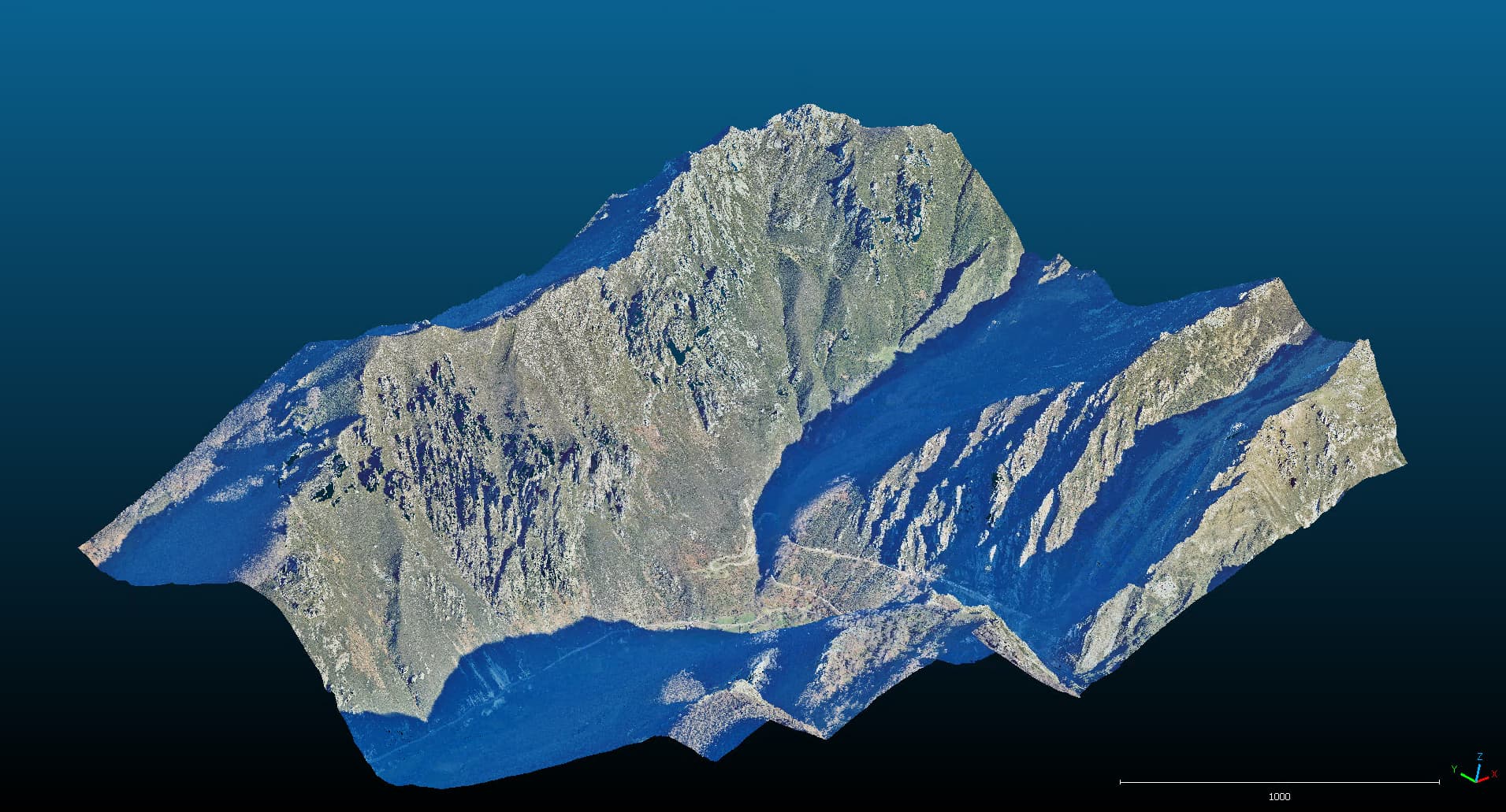 point cloud mountain